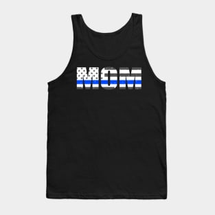 Police Mom Thin Blue Line Flag Tank Top